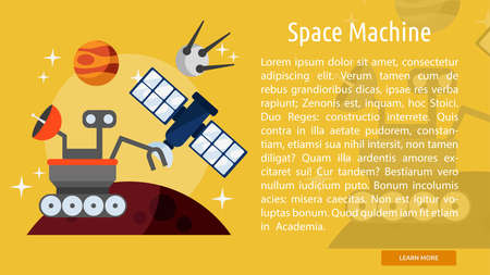 Space Machine Conceptual Bannerのイラスト素材