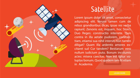 Satelite Conceptual Bannerのイラスト素材
