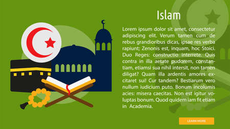 Islam Conceptual Bannerのイラスト素材
