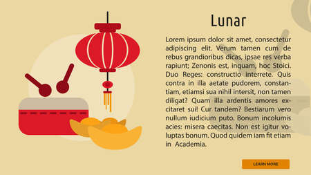 Lunar Conceptual Bannerのイラスト素材