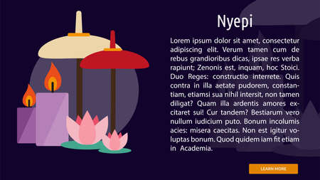Nyepi Conceptual Bannerのイラスト素材