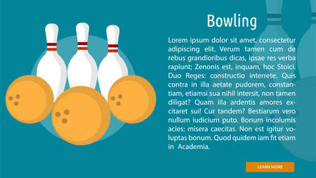 Bowling Conceptual Bannerのイラスト素材