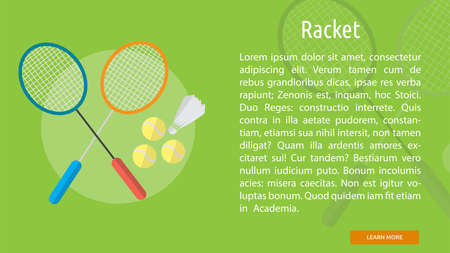 Racket Conceptual Bannerのイラスト素材