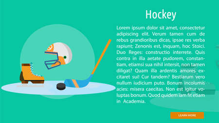 Hockey Conceptual Bannerのイラスト素材