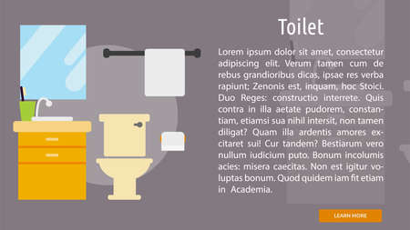 Toilet Conceptual Bannerのイラスト素材