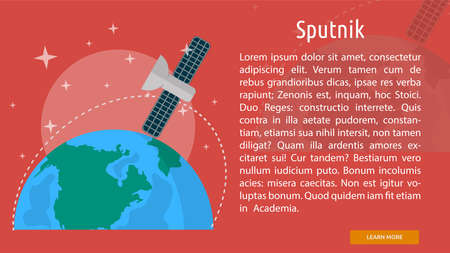 Sputnik Conceptual Bannerのイラスト素材