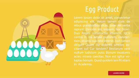 Egg Product Conceptual Bannerのイラスト素材