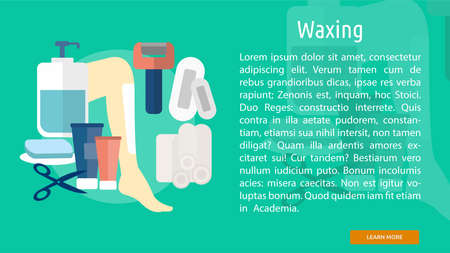 Waxing Conceptual Bannerのイラスト素材