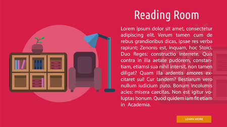Reading Room Conceptual Bannerのイラスト素材