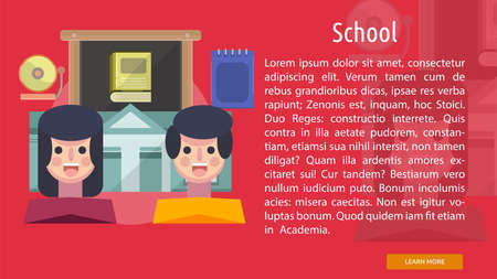 School Conceptual Bannerのイラスト素材