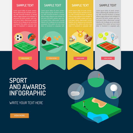 Infographic Sport and Awardsのイラスト素材