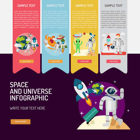 Infographic Space and Universeのイラスト素材