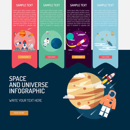 Infographic Space and Universe.のイラスト素材