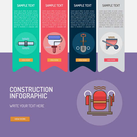 Construction Infographic illustration.のイラスト素材