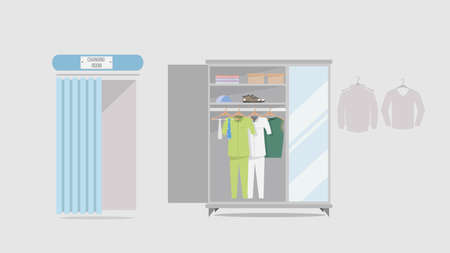 Changing Room Backgroundのイラスト素材