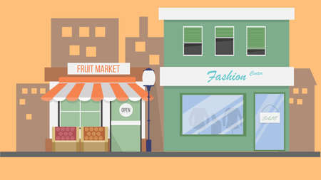 Market Backgroundのイラスト素材