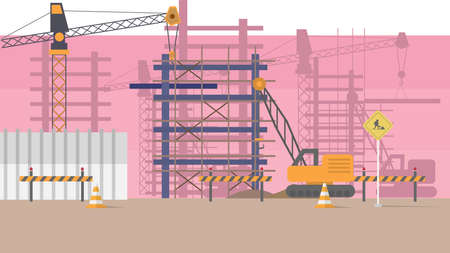 Construction Backgroundのイラスト素材