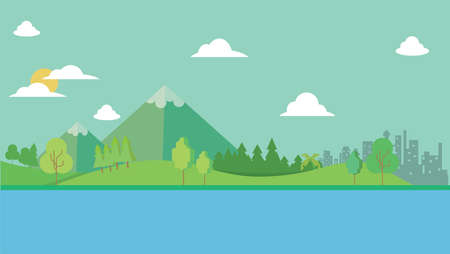 Landscape Backgroundのイラスト素材