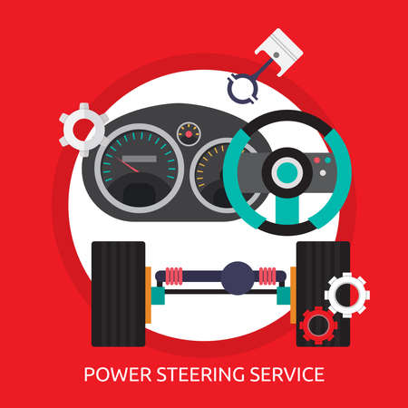Power Steering Service Conceptual Designのイラスト素材