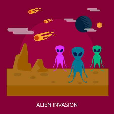 Alien Invasion Conceptual Designのイラスト素材