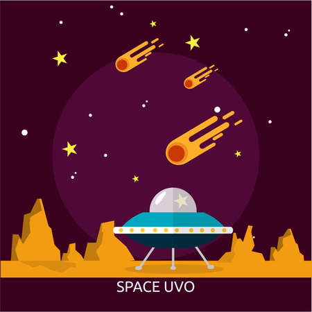 Space Ufo Conceptual Designのイラスト素材