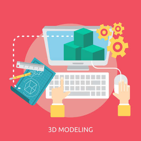 3D Modeling Conceptual Designのイラスト素材