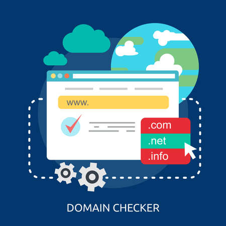 Domain Checker Conceptual Designのイラスト素材