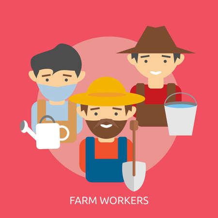 Farm Workers Conceptual Designのイラスト素材