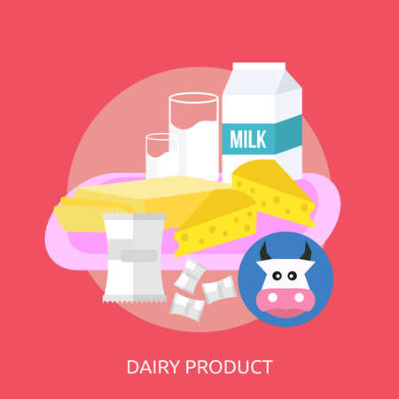 Dairy Product Conceptual Designのイラスト素材