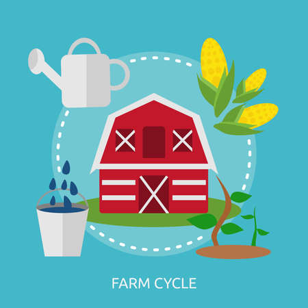 Farm Cycle Conceptual Designのイラスト素材