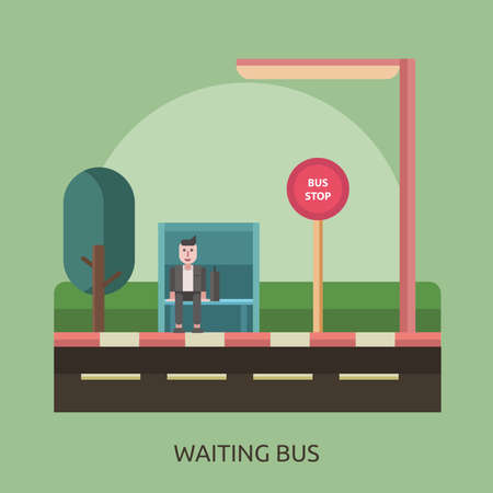 Waiting Bus Conceptual Designのイラスト素材