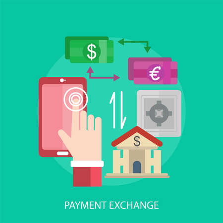 Payment Exchange Conceptual Designのイラスト素材