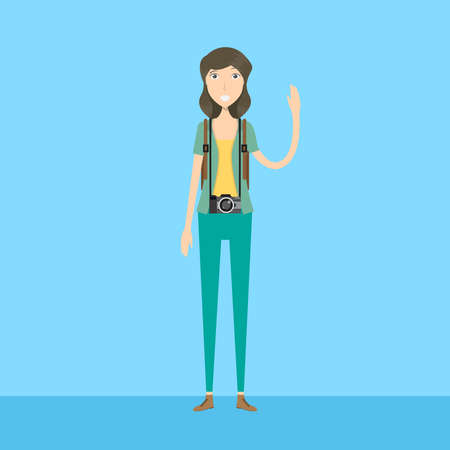 Photographer Character Femaleのイラスト素材