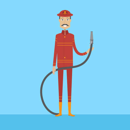 Firefighter Character Maleのイラスト素材