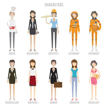 Characters Setのイラスト素材