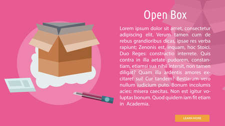 Open Box Conceptual Bannerのイラスト素材