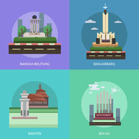 City of Indonesia Conceptual Designのイラスト素材