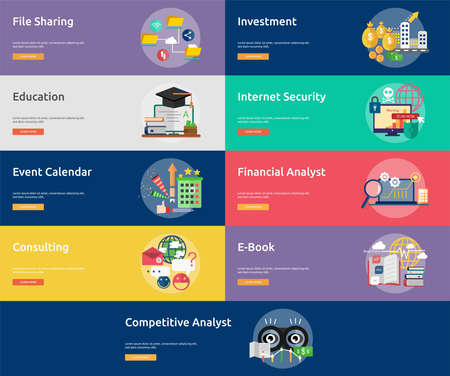 Business And Finance Conceptual Banner Design Royalty Free Vector