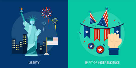 Independence Day of USA Conceptual Designのイラスト素材