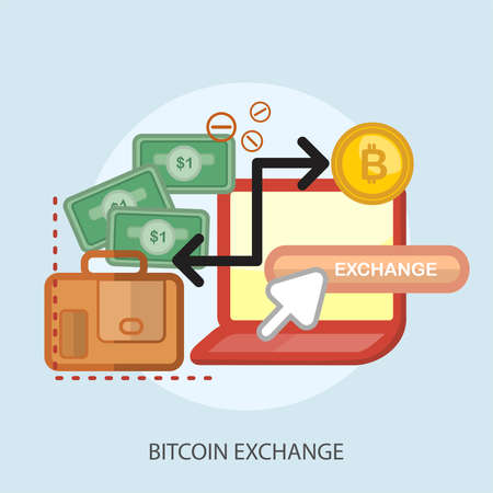 Bitcoin Exchange Conceptual Designのイラスト素材