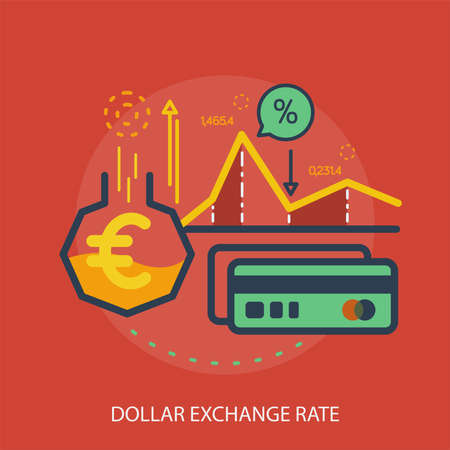 Dollar Exchange Rate Conceptual Designのイラスト素材