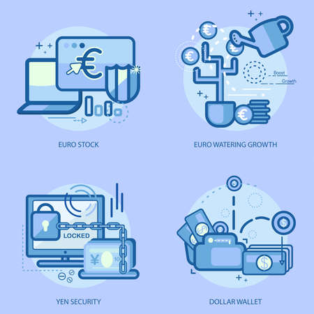 Currencies Conceptual Designのイラスト素材
