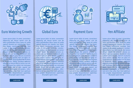 Currencies Vertical Banner Conceptのイラスト素材