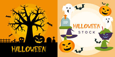 Halloween Poster Designのイラスト素材