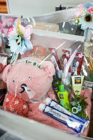 Wedding Party with Flower Decoration | Doll, Toothbrush, Toothpaste with Flower Decoration, Gift for Marriedのeditorial素材