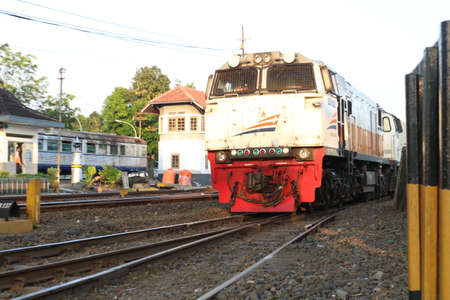 Station of Indonesian, Train of Indonesian, Train Transportation, Train on rail, Jogja City | Train of Asianのeditorial素材