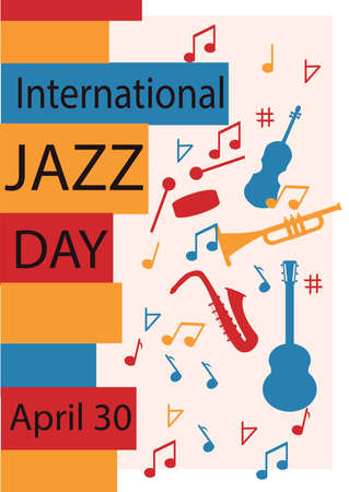 Jazz Music on colorful presentation.のイラスト素材