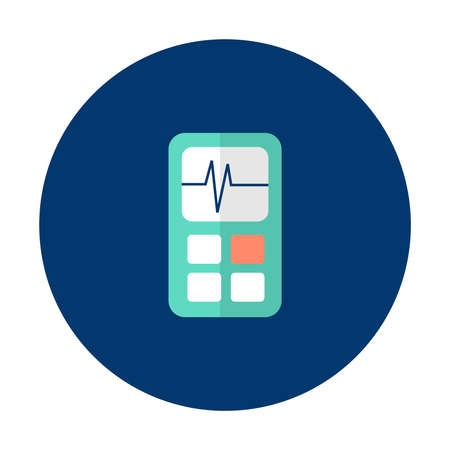 Monitor Analysis with ecg chart in round label