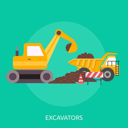 Excavatorのイラスト素材