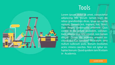 Tools Conceptual Design like ladder and drillsのイラスト素材